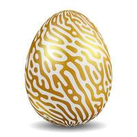 uovo di pasqua con colore metallo. vettore