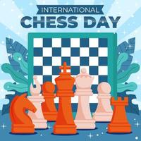 giornata internazionale degli scacchi vettore