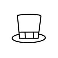 cappello moda patrick day disegnato a mano linea organica doodle vettore