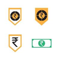 vettore del logo della rupia