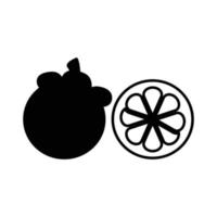 icona di limone in bianco e nero. elemento di design silhouette su sfondo bianco isolato vettore