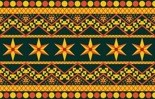 tessuto colorato a fiori, motivo etnico geometrico nel tradizionale design di sfondo orientale per moquette, carta da parati, abbigliamento, avvolgimento, batik, stile ricamo illustrazione vettoriale. vettore