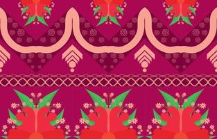 tessuto colorato a fiori, motivo etnico geometrico nel tradizionale design di sfondo orientale per moquette, carta da parati, abbigliamento, avvolgimento, batik, stile ricamo illustrazione vettoriale. vettore
