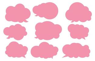 discorso a bolle vettore nuvola impostato su sfondo bianco per conversazione, conversazione o conversazione