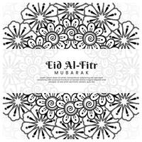 eid al-fitr con sfondo di fiori mehndi. illustrazione astratta vettore