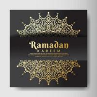 ramadhan kareem con sfondo mandala. design per la tua data, cartolina, banner, logo. vettore