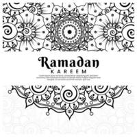 ramadan kareem con sfondo di fiori mehndi. illustrazione astratta vettore