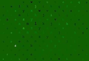 modello vettoriale verde chiaro con lettere isolate.