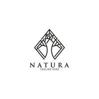 natura astratta albero logo icona vettore isolato