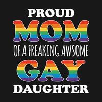 orgoglio gay arcobaleno tipografia svg t-shirt design vettore
