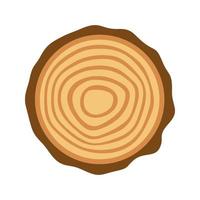 icona di vettore del tronco dell'anello di legno