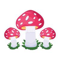 cibo sano, un'icona isometrica di funghi vettore
