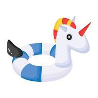 giocattolo da piscina, un'icona isometrica di unicorno da piscina vettore