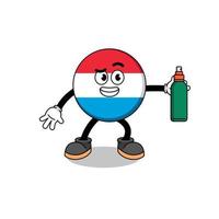lussemburgo illustrazione cartone animato con repellente per zanzare