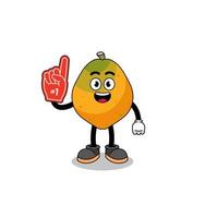 mascotte dei cartoni animati dei fan numero 1 del frutto della papaia