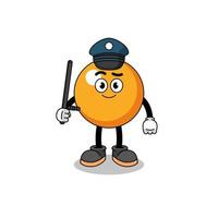 illustrazione del fumetto della polizia della pallina da ping pong vettore