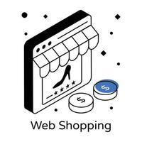 un'icona dello shopping web in un design modificabile vettore