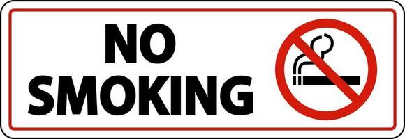 vietato fumare su sfondo bianco vettore