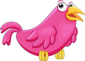 uccello con piuma rosa vettore