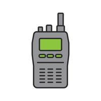 icona del colore del walkie-talkie. radio della polizia. illustrazione vettoriale isolato