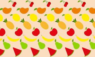 raccolta di frutta in illustrazioni in stile piatto disegnato a mano vettore
