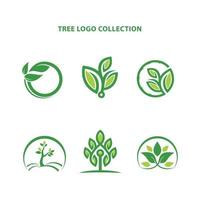 collezione logo albero vettore