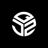 qjz lettera logo design su sfondo nero. qjz creative iniziali lettera logo concept. disegno della lettera qjz. vettore