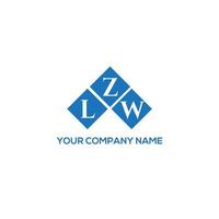 lzw lettera logo design su sfondo bianco. lzw creative iniziali lettera logo concept. disegno della lettera lzw. vettore