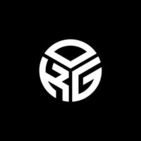 okg lettera logo design su sfondo nero. okg creative iniziali lettera logo concept. disegno della lettera ok. vettore