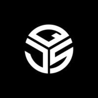 qjs lettera logo design su sfondo nero. qjs creative iniziali lettera logo concept. disegno della lettera qjs. vettore