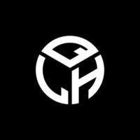 qlh lettera logo design su sfondo nero. qlh creative iniziali lettera logo concept. disegno della lettera qlh. vettore