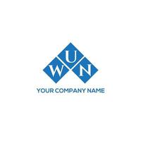 wun lettera logo design su sfondo bianco. wun creative iniziali lettera logo concept. disegno della lettera wun. vettore