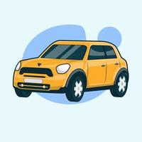 illustrazione vettoriale di auto gialla