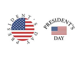distintivi del giorno del presidente degli Stati Uniti vettore