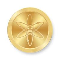 concetto di moneta cosmo d'oro della criptovaluta web di internet vettore