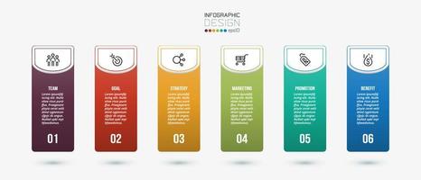 concetto di business modello infografica con passo. vettore