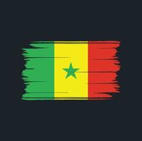 pennello bandiera senegalese. bandiera nazionale vettore