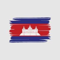 pennello bandiera cambogiana. bandiera nazionale vettore