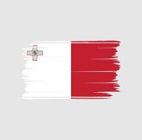 pennello bandiera malta. bandiera nazionale vettore