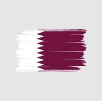 pennello bandiera qatar. bandiera nazionale vettore