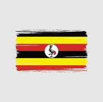 pennellate della bandiera dell'uganda. bandiera nazionale vettore