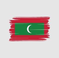 pennello bandiera maldive. bandiera nazionale vettore
