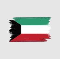 pennello bandiera kuwait. bandiera nazionale vettore