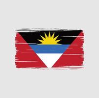 pennellate di bandiera di antigua e barbuda. bandiera nazionale vettore