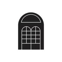 edificio icona silhouette per sito Web, presentazione simbolo vettore