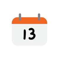 vettore calendario giorno 13 per sito Web, cv, presentazione