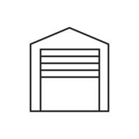 linea dell'icona del garage per il sito Web, presentazione dei simboli vettore
