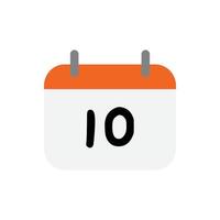 vettore calendario giorno 10 per sito Web, cv, presentazione