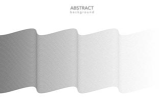 modello astratto deformato sfondo a strisce orizzontali. vettore curvo contorto obliquo, motivo a linee ondulate. stile nuovo di zecca per il tuo design aziendale. disegno del modello di linea retrò sfumato. monocromo