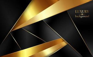 lusso oro e sfondo nero con struttura in metallo dorato in stile astratto 3d. illustrazione dal vettore sul design moderno del modello per una forte sensazione, tecnologia e futurismo